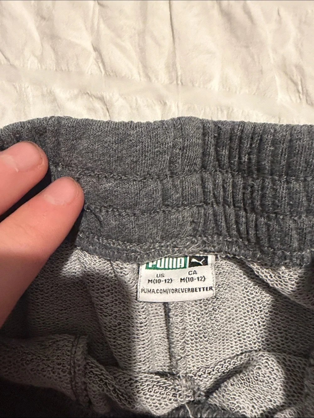 Converse & Puma Kids Gray Sweatpants - Light & Dark Gray Pair